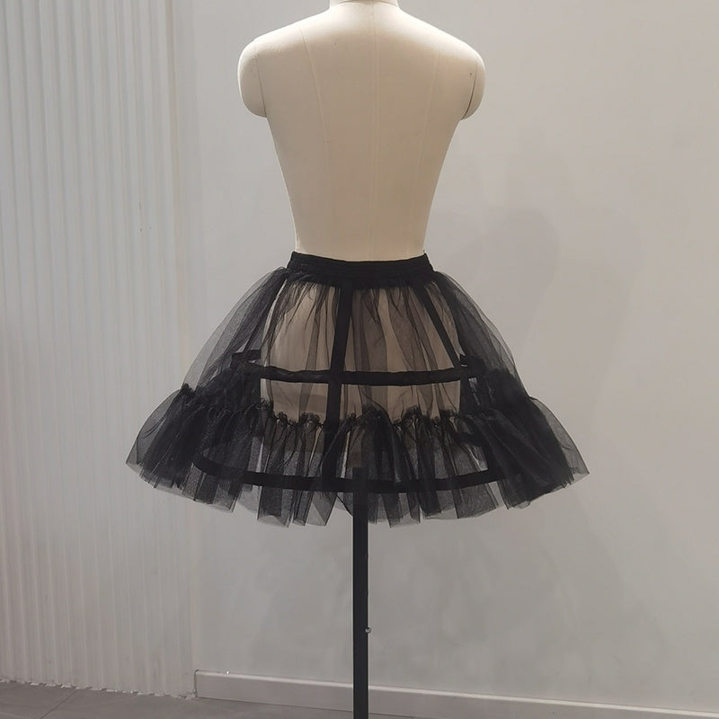 Short Skirt with Elastic Waistband & Steel Rings by Sayabridal