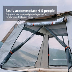 Quick Setup 4-5 Person Waterproof Tent with Removable Floor