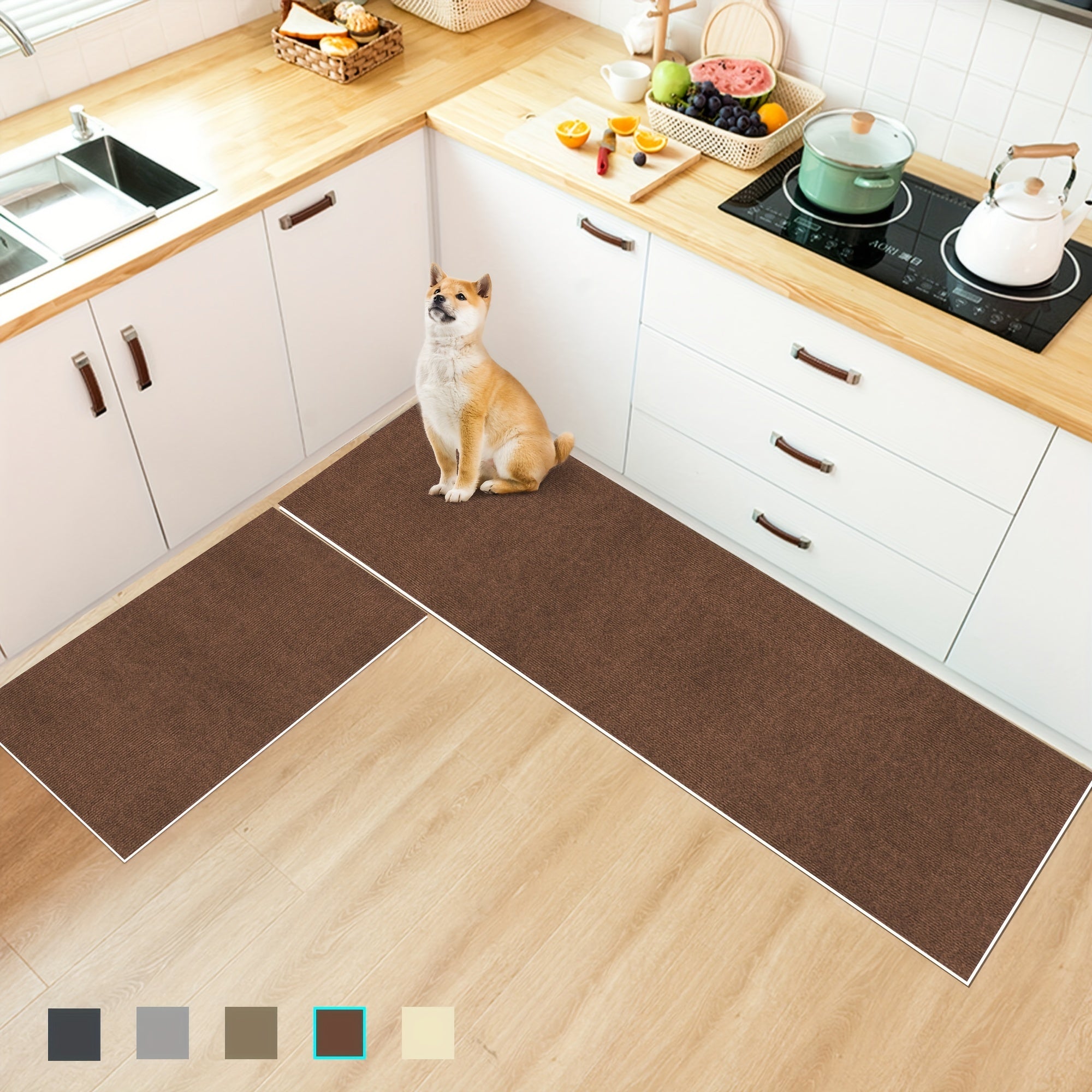 Modern Solid Floor Mat Soft Non-slip Water-absorbent Stain-resistant Area Mat