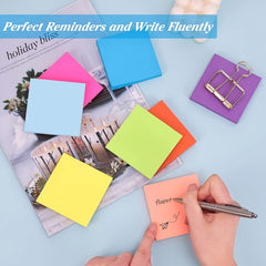 8pcs Sticky Notes Bright Self-adhesive Mini Stickers Random Colors