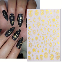 Evil Eye Nail Art Stickers Decals 3D Self Adhesive Witch Nail Decals