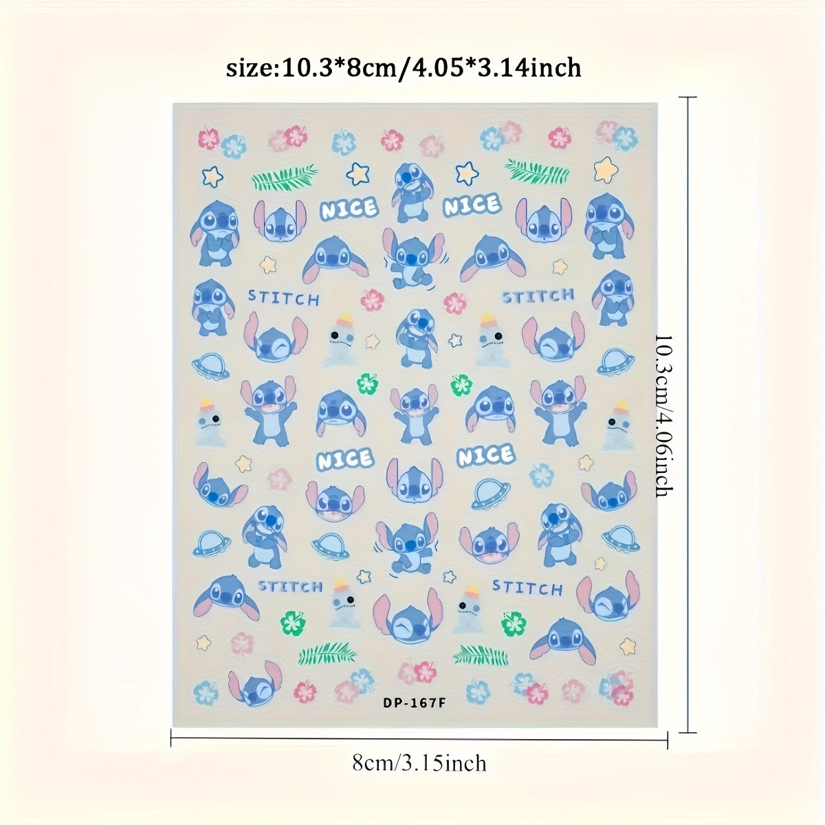 Matte Stitch Nail Stickers Hearts DIY Self Adhesive Decals