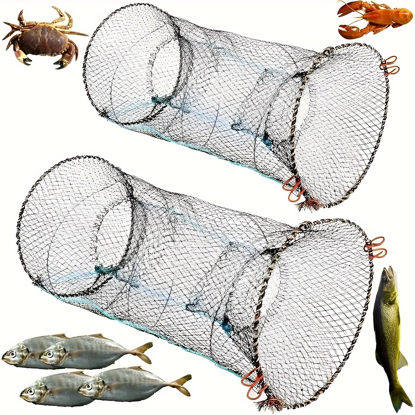 1pc Fishing Bait Trap Crab Trap Collapsible Casting Net
