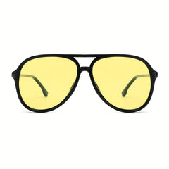 Night Driving Glasses TR90 Aviators Polarized Anti Glare Yellow Glasses
