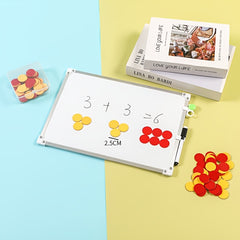 25mm Dual Plastic Counting Chips 50pcs Math Rewards Educational Toy Red Yellow