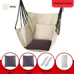 Indoor Outdoor Cotton Hammock Swing Chair Comfortable Durable Sturdy
