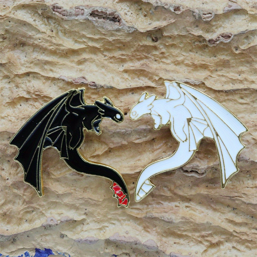Anime Flying Dragon Animal Brooch Pins Scarf Clips Safety Pin
