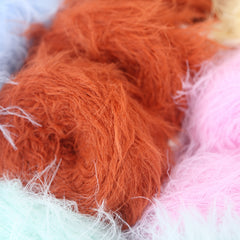 Mink Hair Beanie Hand-knitted Double Strand Hair Roll