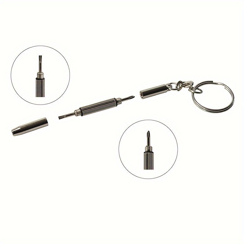 2pcs Multifunctional Flat Head Screwdriver Keychain