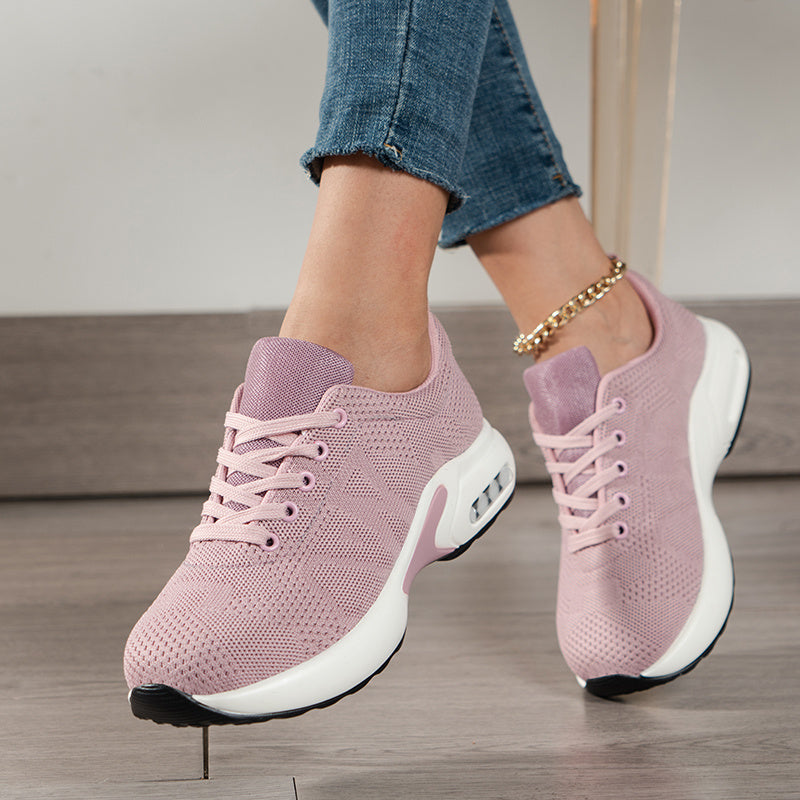Women's Knitted Sport Shoes Breathable Lightweight Running Shoes