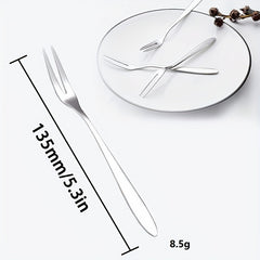 Stainless Steel Fruit Picks Salad Forks Reusable Multifunctional Forks
