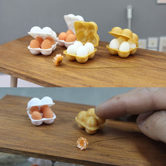 1:12 Mini Dollhouse Egg Rack with Eggs