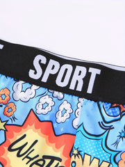  Pop Art Print Y2K Shorts for Women