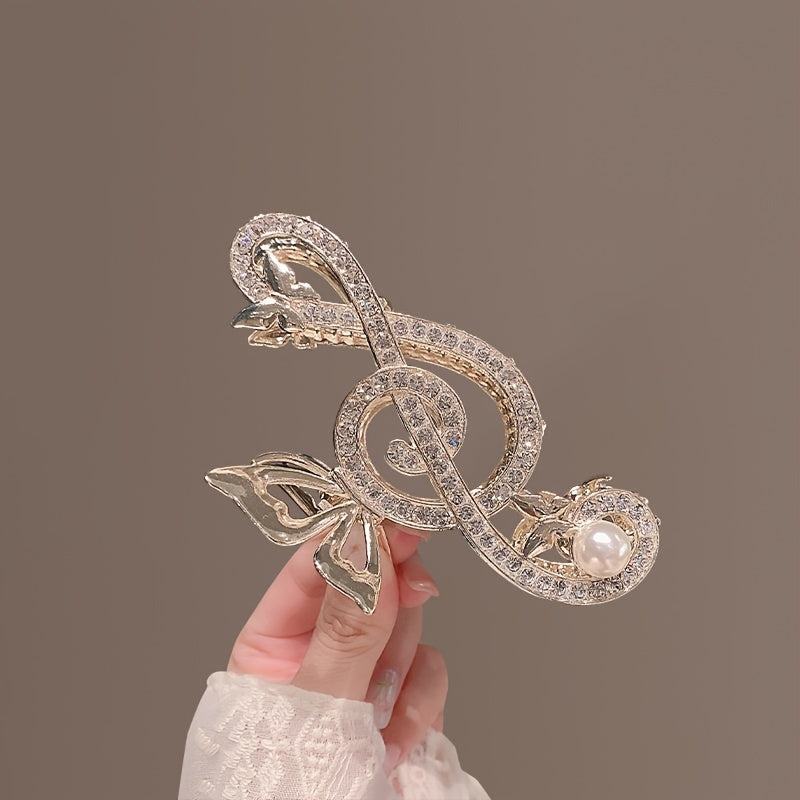 Musical Note Fairy Rhinestone Hair Claw