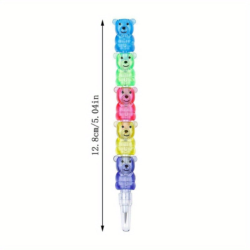 12pcs Stackable Bear Pencils Back to School Supplies Kids Party Favors