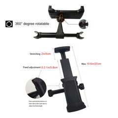 Car Seat Back Phone Holder Rear Seat Rotating Tablet Mount