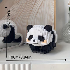 3000 Panda Model Building Blocks Set DIY 3D Puzzle Blocks Mixed Colors