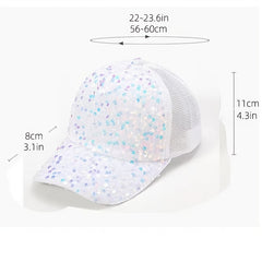 Sequin Baseball Cap Sun Hat for Kids