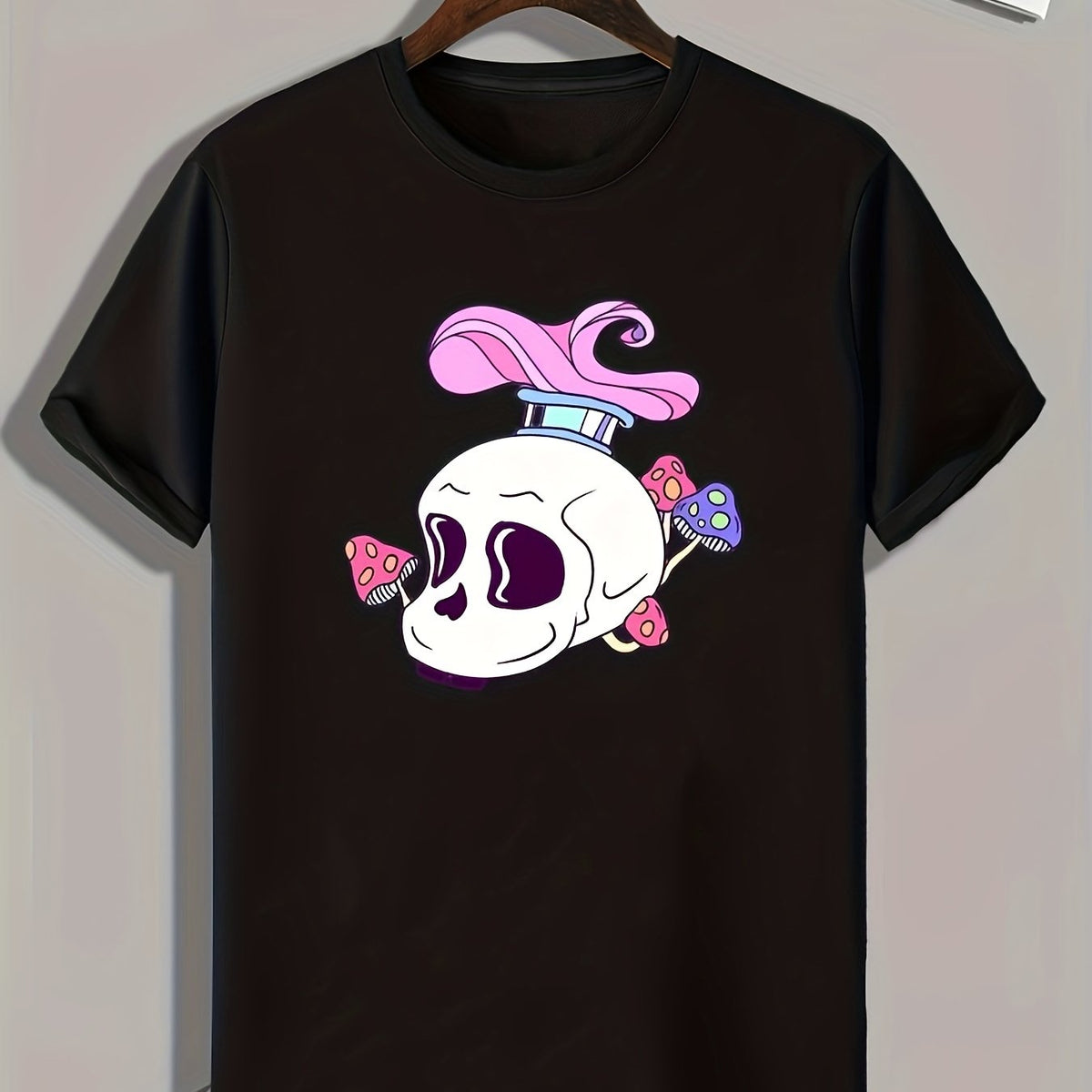 Cartoon Skull Print Men's Graphic T shirt Casual Comfy Tees For Summer