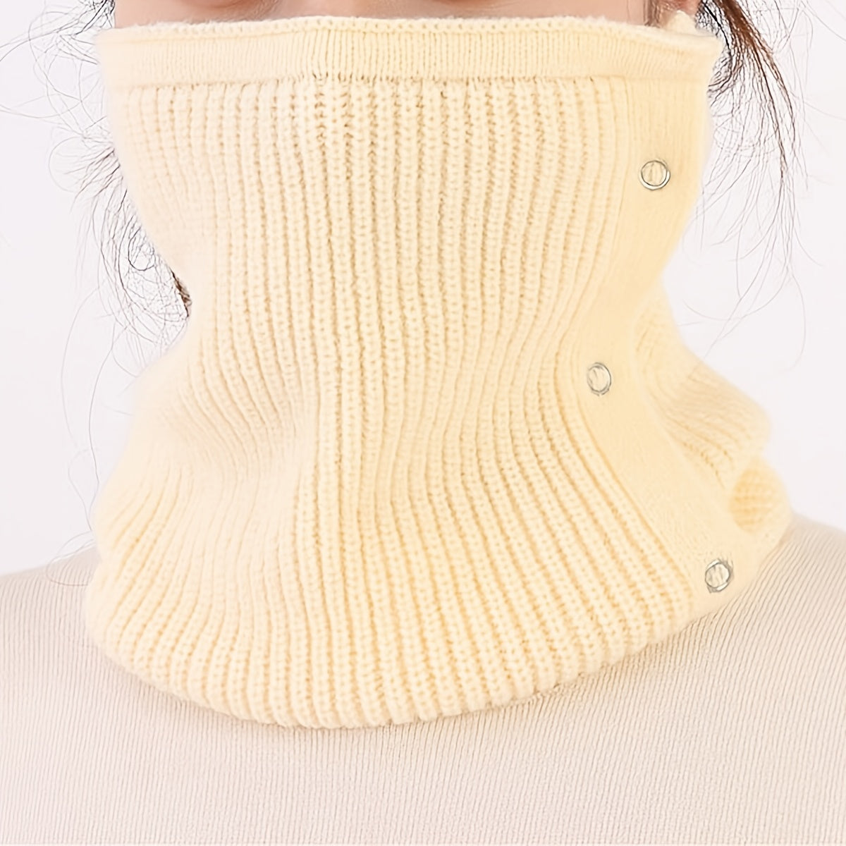 Winter Thermal Knit Scarf Neck Warmer for Women