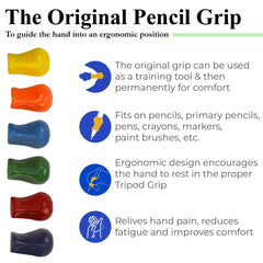 3pcs Pencil Clip Writing Aid For Left & Right Handed People Various Colors
