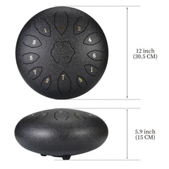Steel Tongue Drum 13 Note C Key Hanplate Percussion Instrument with Drum Mallets