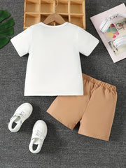 Boys Love Dad T-shirt & Shorts Set Casual Kids Summer Clothes