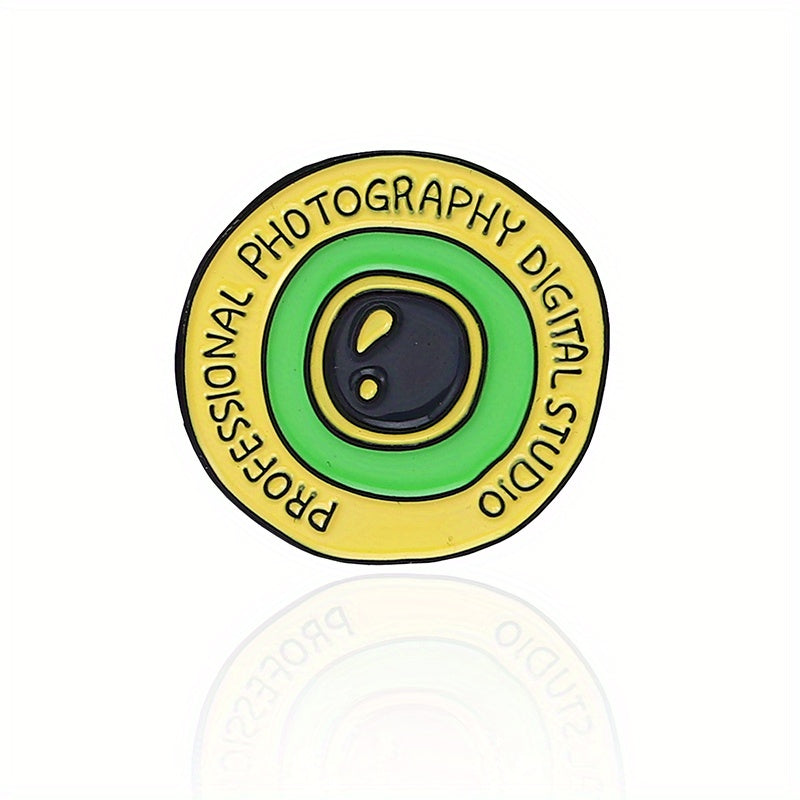 Camera Film Lens Enamel Brooch Cartoon Rabbit Bear Photo Lapel Pin
