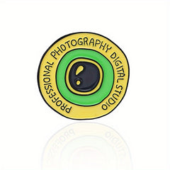 Camera Film Lens Enamel Brooch Cartoon Rabbit Bear Photo Lapel Pin