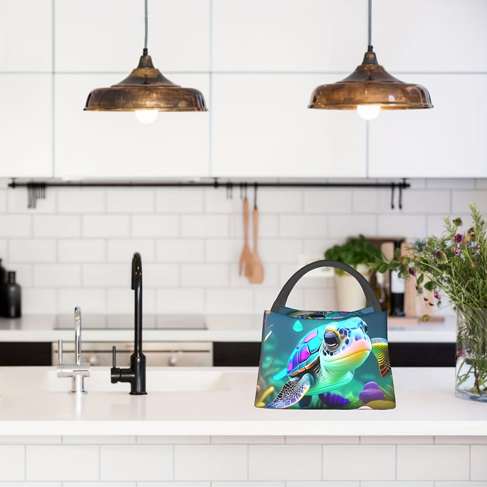 Turtle Insulated Lunch Bag Reusable Portable Cooler