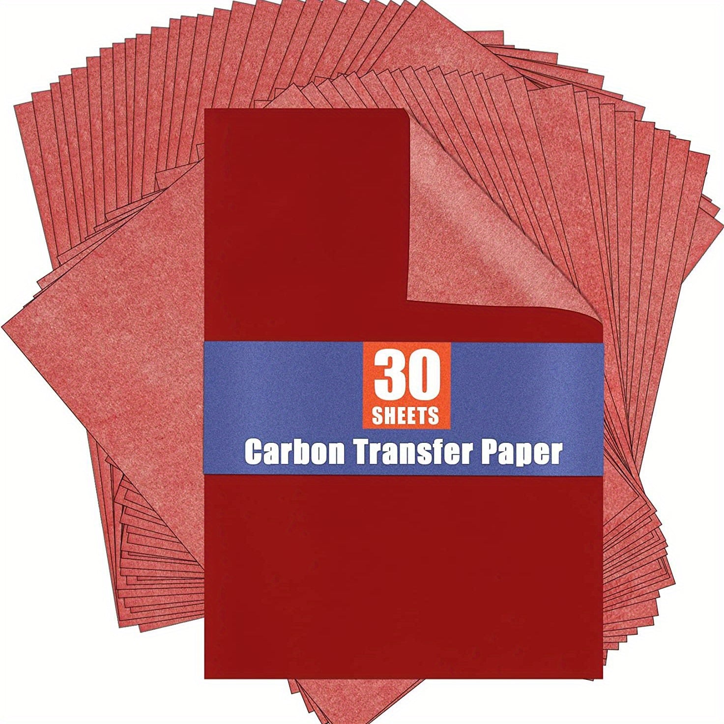 Red Carbon Paper 30pcs for Tracing Transfer Graphite - Drawing Patterns on Wood