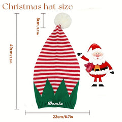 Personalized Christmas Knitted Hat with Custom Embroidery