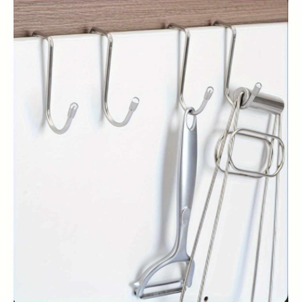Stainless Steel Double S Hook Holder Heavy Duty Punching Clothes Hanger