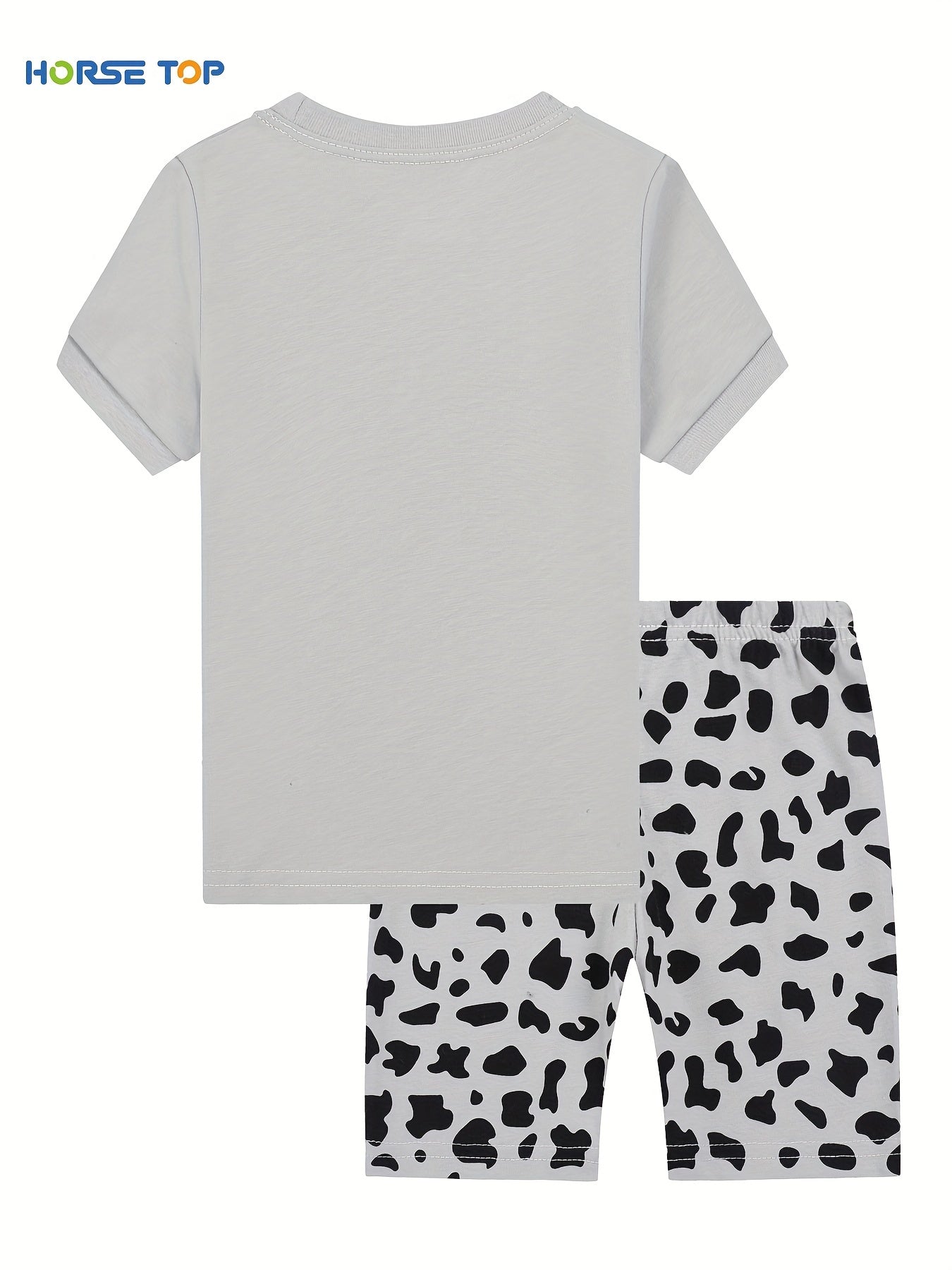 Girls Leopard Heart Graphic PJ Set