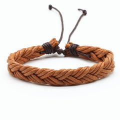 Vintage Brown Rope Woven Men Bracelets For Women Homme Gift Jewelry