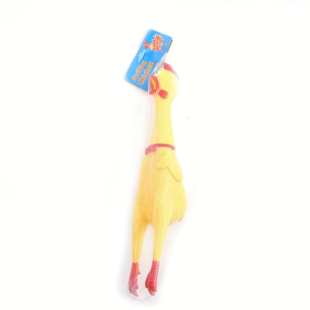 Screaming Chicken Sound Toy Rubber Bite Chew Dog Toy
