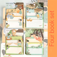 Cartoon Manga Stickers 90 Sheets in 3 Sizes - Office, Learning, Students, Prizes
