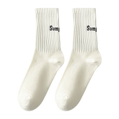 4 Pairs Letter Print Socks Women's Stockings & Hosiery