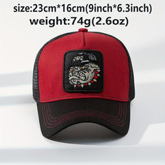 Wild Boar Patch Trucker Hat Embroidered Baseball Cap Unisex Hip Hop Adjustable