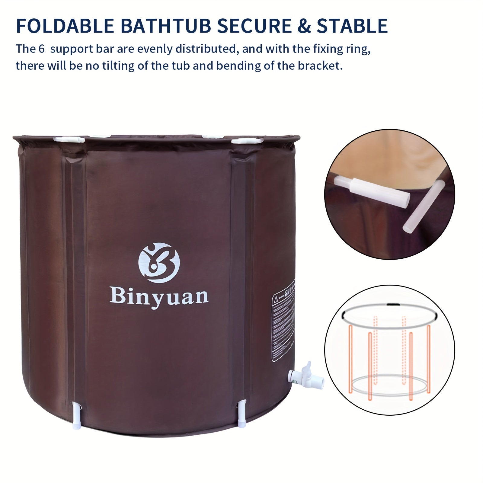 Portable Folding Bathtub For Adults Cold & Hot Water Ice Bath Tub