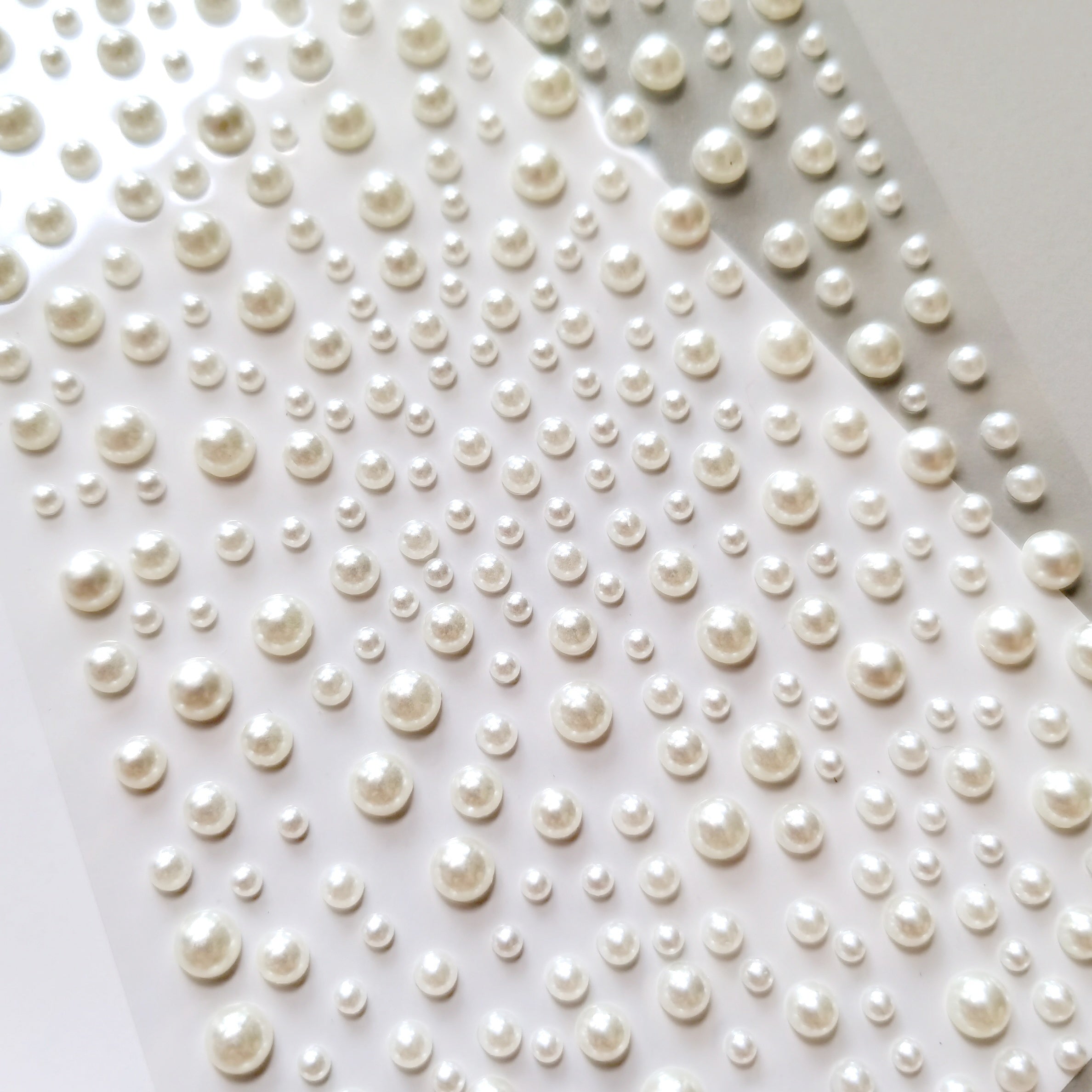 Flat Back Pearl Stickers Self Adhesive for Beauty Makeup Nail Art Phone DIY