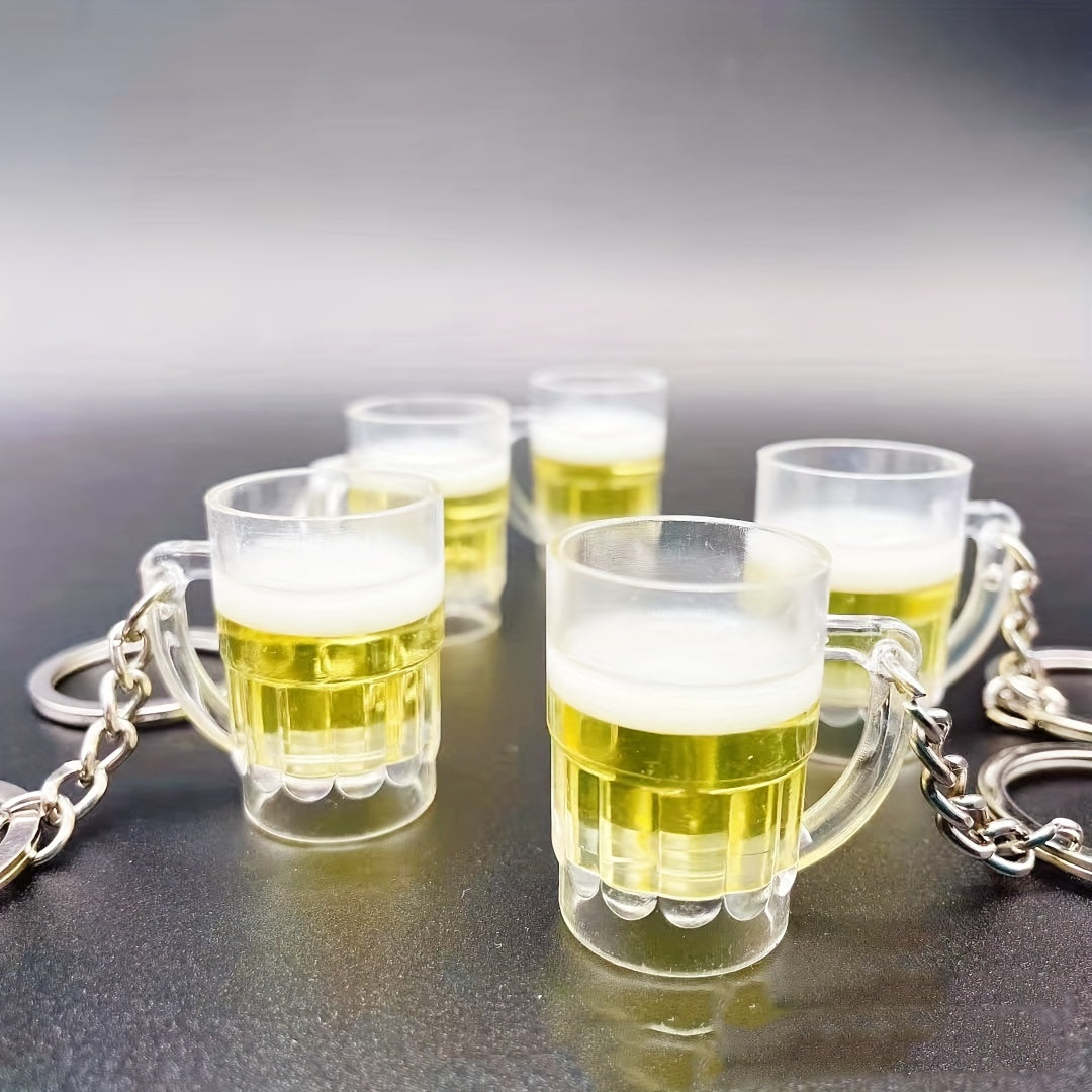 Draft Beer Cup Keychain Bag Hanging Decoration Pendant Gift
