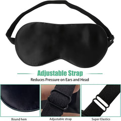 100% Real Silk Eye Mask Reduces Puffy Eyes, Blocks Light