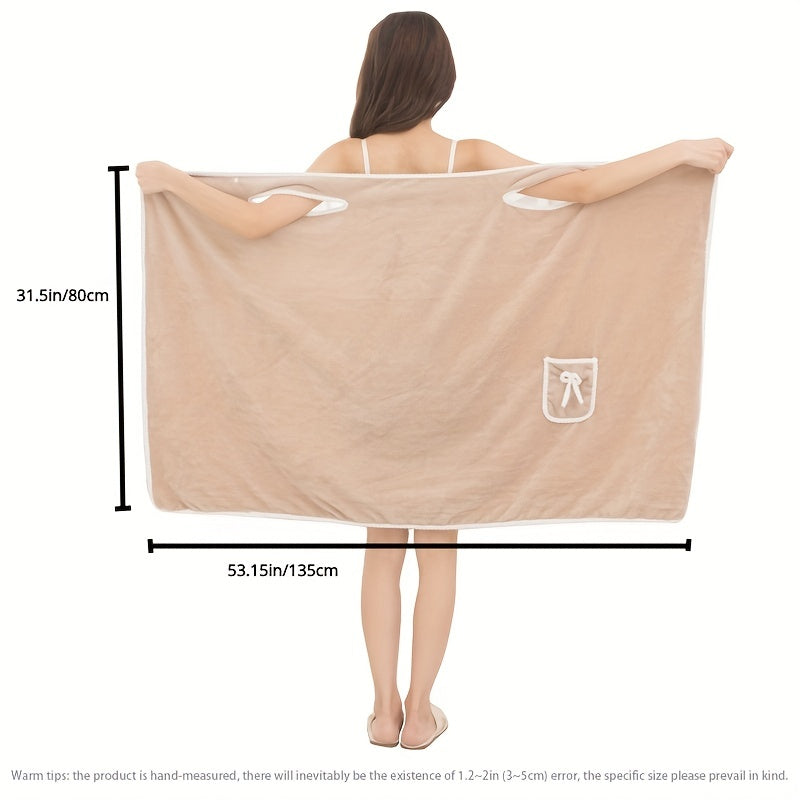 Women's Coral Velvet Bathrobe for Spa and Home Use
