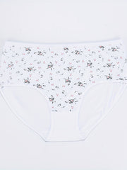 3 Pack Women's Plus Size Ditsy Floral Print High Stretch Briefs