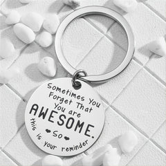 Motivational Stainless Steel Keychain Gift Inspirational Jewelry