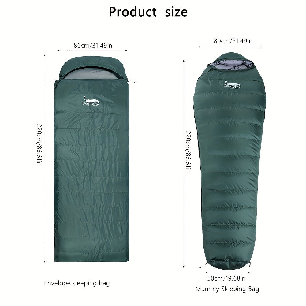 Duck Sleeping Bag for Autumn and Winter, Men and Women, Cold Resistant