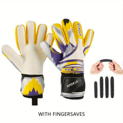 MYOKIA Goalie Gloves Latex Football Gloves Size 8 9 10