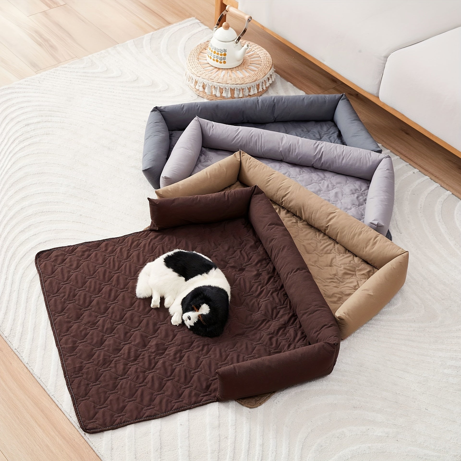 Waterproof Pet Pad with Pillow for Training and Sleeping