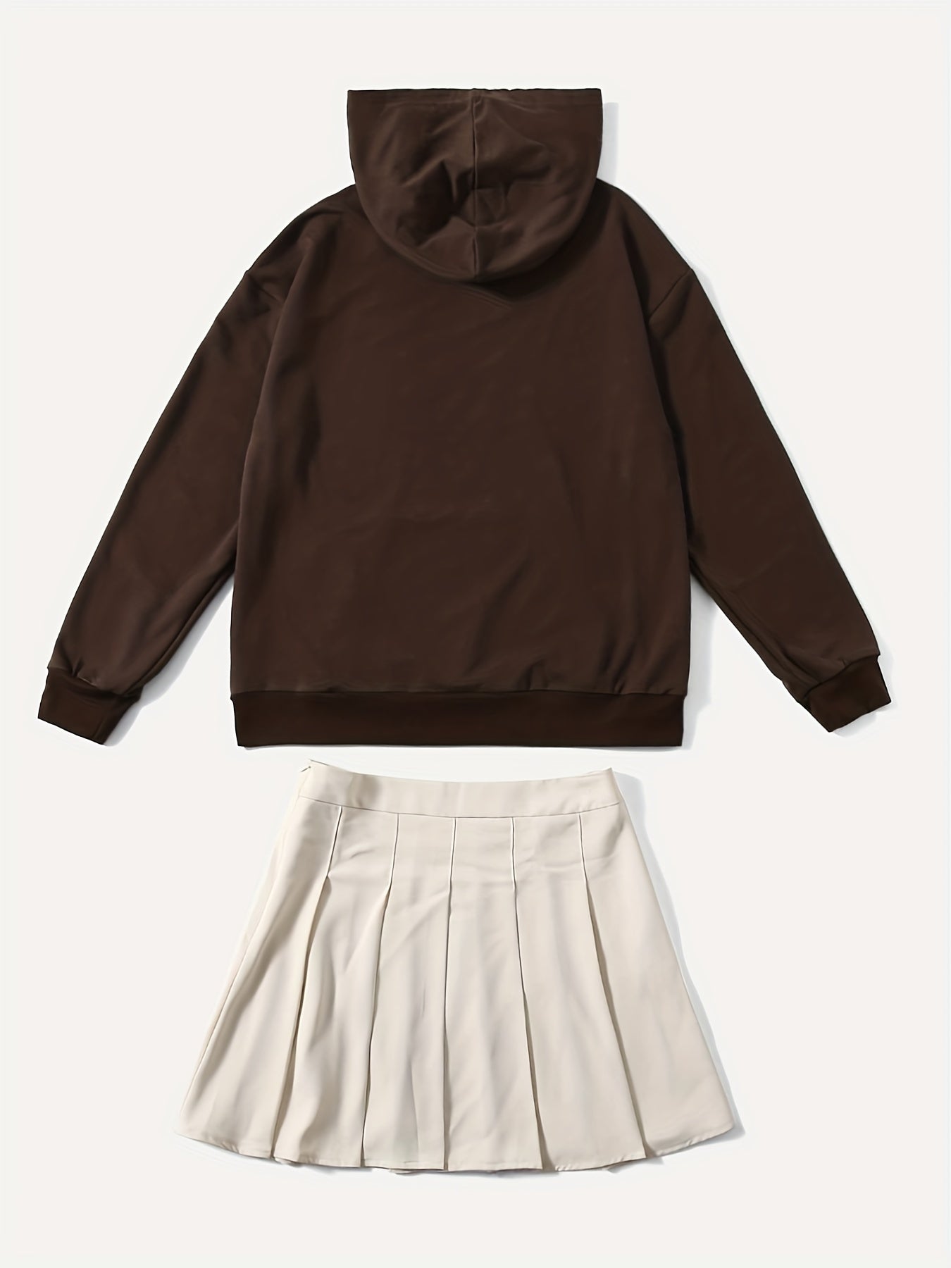 Mother Daughter Butterfly Graphic Hoodie & Skirt Set
